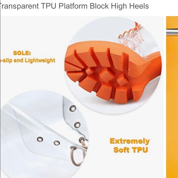 Olchee Fashion Boots See Thru  boots size 11 - Picture 6 of 14